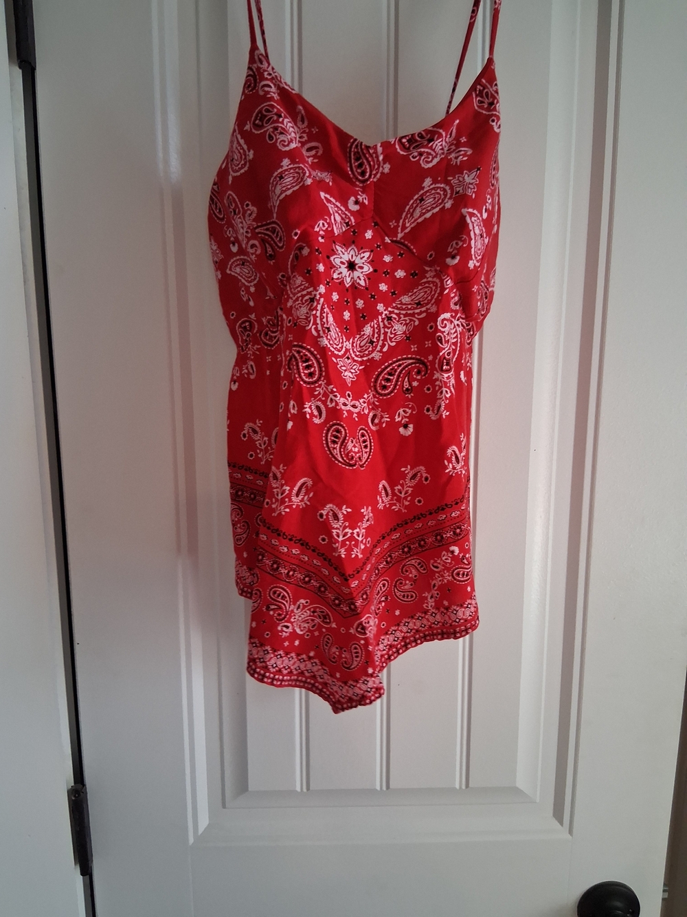 Red Bandana Print Tank Top